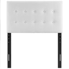 Modway - Emily Biscuit Touffé Performance Velvet Tête de lit jumelée, Blanc-Hauteur ajustable de 45 » à 52,5 »