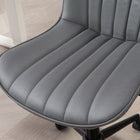HOMCOM - Chaise d’ordinateur pivotante à 360-degrés sans accoudoirs - gris foncé-Matériaux : Microfibre (100 % polyester), mousse, panneau composite