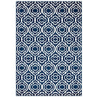 Modway - Frame Treillis marocain de transition Tapis de comédie 8 pi l x 10 pi L - Bleu marocain et ivoire-Tapis de transition marocain en treillis