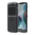 AXS - ULTRA CLEAR étui testé contre les chutes pour Moto RAZR 50 (2024) - Transparent-Rebords biseautés surélevés protégeant votre appareil contre les chutes directes sur l’écran du téléphone et empêchant l’usure lorsqu’il est posé à l’envers