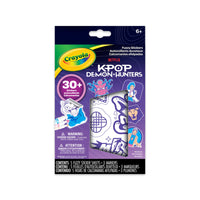 Crayola - Ensemble d'autocollants duveteux K-Pop Demon Hunters-Autocollants duveteux repositionnables : comprend plus de 30 autocollants violets duveteux que les enfants peuvent colorier, coller, décoller et recoller AU gré de leur imagination