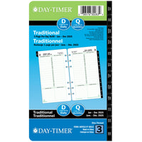 Day-Timer - Recharge datee 2025 1 page/jour portable - 6 3/4 po H x 3 3/4 po l - bilingue-Format des pages : 6 3/4 po H x 3 3/4 po l