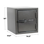 SA Consumer Products - Coffre résistant au feu avec verrou biométrique - 1,25 pi³ - 15" H x 14,5" L x 17,5" P - Noir-Verrou biométrique haute technologie emmagasine jusqu'à 100 empreintes digitales pour un accès rapide et facile à votre coffre.