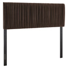 Modway - Eloise Velours de performance résistant aux taches Tête de lit King, Marron chocolat-Tête de lit King Size