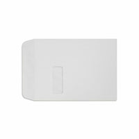 Enveloppes à fenêtre ouverte LUX - 9 po x 12 po - lin blanc - paquet de 1000-Méthode de scellage : peler et presser
