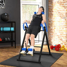Soozier - Table D’Inversion Pliante Avec Ceinture De Sécurité - Réglable À 20°/40°/60°-Équipé d'une ceinture de sécurité et d'un coussin lombaire gonflable pour plus de sécurité  