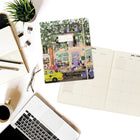 Graphique - 2024-2025 Académique Paysages Joyeux Mensuel Planificateur de Bureau - 20.32 x 25.4 cm-Couverture en papier double réflexion et élastique