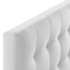 Modway - Lily Biscuit Touffé Performance Velvet Tête de lit jumelée, Blanc-Hauteur ajustable de 45 » à 52,5 »