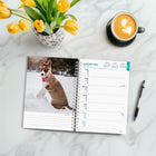 BrownTrout - Chiots, j'adore l'agenda 2026 sur 16 mois-Grandes Pages de Jour Spacieuses - Le format par semaine est réparti sur deux pages, avec tous les jours fériés importants et les phases de la lune, ainsi que de nombreux espaces pour noter les contacts, les notes et les événements spéciaux.