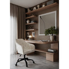 Brassex - Micah Chaise de bureau - beige-revêtement en tissu haut de gamme