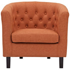 Modway - Prospect Tissu rembourré Fauteuil - Orange-Touffage profond en bouton
