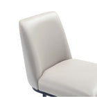 Manhattan Comfort - Serena tabouret de comptoir moderne de 45 cm en similicuir rembourré - gris clair - lot de 3-Capacité de poids : 300 lb