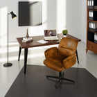 Homy Casa -  Bureau moderne 63 po L - Marron-Pieds métalliques avec pieds réglables pour stabilité sur toutes surfaces
