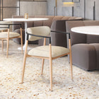 Zuo - Equinox Chaise de salle à manger - Gris huître/Naturel-Supporte jusqu'à 330 lb