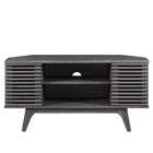Modway - Render 46 po Meuble TV d’angle, Fusain-Étagères ajustables