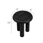 Modway - Mavina Bois de manguier Table d’appoint - Noir-Table d’appoint ronde