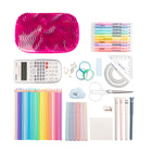 Zipit - Boîte à crayons à dessus silicone vagues – Rose-5