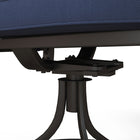 Outsunny - Chaises pivotantes Patio, Rocker pivotant extérieur, bleu-Le coussin d'assise rembourré offre un soutien exceptionnel à votre corps 