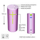 Ultimate Ears - BOOM 4 enceinte Bluetooth portable et étanche, Lilas enchanté-Sans fil à toute épreuve: avec une portée de 45 mètres, vous pouvez vous éloigner de votre enceinte sans fil BOOM 4 tout en continuant à écouter de la musique.