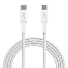 AXS - PROCharge Câble Tressé Premium USB-C vers USB-C (2.4M) - Blanc/Gris-Fabriqué à partir de matériaux recyclés