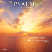 Plato - 2026 Psaumes Calendrier mural Suspendu Mensuel - 30,5 cm l x 61 cm H - Anglais-Photographie - Chaque mois, découvrez de superbes photographies ou œuvres d'art en couleur