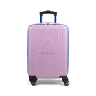Reebok - Valise de cabine à coque rigide 21.50po Hoop - Rose-Poignée télescopique ergonomique pour confort et durabilité, avec hauteurs réglables sur plusieurs niveaux et poignées supérieures et latérales renforcées