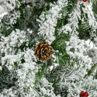HOMCOM - Sapin de Noël artificiel 9' forme crayon enneigé - ouverture automatique-Les branches ignifuges ne risquent pas de prendre feu ou de causer de graves dommages domestiques 