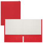 Staples - Porte-document à deux pochettes - format lettre - rouge-Couverture de papier avec l'extérieur rouge