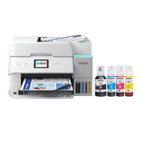 Epson - Imprimante multifonction couleur sans fil EcoTank ET-4950 à réservoirs d’encre géants – Blanc-Rapport qualité-prix incroyable: l’imprimante Epson EcoTank inclut une réserve d’encre allant jusqu’à 3 ans. lorsque vient le temps de recharger l’encre, vous économisez jusqu’à 90 % sur le coût de l’encre avec les bouteilles d’encre de rechange comparativement aux cartouches d’encre