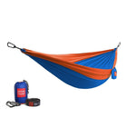 Grand Trunk - Hamac Double Deluxe avec sangles - Bleu et orange-Coutures renforcées à triple verrouillage