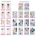 Fashion Angels - Portfolio Compact de Mode-CONTENU DE LA BOÎTE – 30 feuilles de croquis, 4 pages de pochoirs amovibles, plus de 4 pages de conseils et 100+ autocollants mode. Conçu aux États-Unis. Convient aux enfants de 6 ans et plus