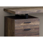 Monarch Specialties - 7408 Bureau 48 po L - Faux Bois Brun/Metal Noir-Restez organisé grâce aux tiroirs de rangement fermés et au tiroir classeur pratique avec barres de suspension, idéal pour ranger les documents importants et les articles de bureau.