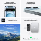 Apple - iPhone 15 Plus 6,7 po ecran Liquid Retina, 512 Go, Noir, Bell et Virgin Plus-Fonctionnalités De Sécurité Vitales : Si vous êtes en situation d'urgence, mais qu'aucun réseau cellulaire ou Wi-Fi n'est à votre portée, Urgence SOS par satellite peut vous aider. Et avec Détection d'accident, iPhone peut reconnaître un accident de voiture grave et appeler les secours pour vous
