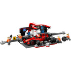 LEGO - Projet City Alicia - 322 pièces-Ensemble d'arrêt au stand F1 comprenant une petite voiture Ferrari, ainsi que le pilote et 4 figurines de l'équipe au stand