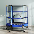 Qaba - Trampoline pour enfants avec filet de protection - 175 cm de diamètre - Bleu-Le filet de sécurité et les poteaux épais empêchent le sauteur de glisser accidentellement 