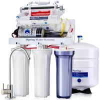 iSpring - RCC1UP-AK système d'osmose inverse à 7 étapes avec pompe et UV - 100 gal/jour - alcalin-Filtration de qualité en 7 étapes: Élimine jusqu’à 99 % de plus de 1 000 contaminants nocifs, incluant les PFAS (pfoa et pfos), le chlore, le fluorure, le plomb (jusqu’à 98 %), l’arsenic, l’amiante, le calcium, le sodium, et bien plus.