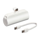 Helix - Chargeur portable de 5 000 mAh avec bequille integree - Blanc-Conception compacte  et portable