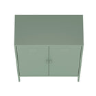 Manhattan Comfort - Ensemble de 2 armoires de rangement et d’appoint modernes Naomi - Vert-Acier: Nettoyage: Essuyez avec un chiffon doux et sec. Pour les taches tenaces, utilisez un détergent doux avec de l’eau, puis séchez avec un chiffon pour éviter les traces d’eau. À éviter: N’utilisez pas de tampons abrasifs qui pourraient rayer la surface. Évitez de laisser de l’eau ou de l’humidité sur la surface pendant de longues périodes.. Entretien: Vérifiez régulièrement la présence de rouille, surtout dans les