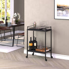 Hudson&Canal - Chariot-bar Barnes 23,5" de largeur - Grain noir-Caractéristiques assemblage facile