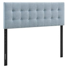 Modway - Emily Tissu tapis Tête de lit King Size, Bleu ciel-Tissu de type lin haut de gamme