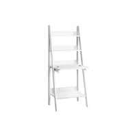 Monarch Specialties - 7040 Bureau 61 po - Blanc Style Echelle-Bureau d'ordinateur à échelle inclinée de 61 pouces de haut, de conception durable, en stratifié blanc, avec finition sur tous les côtés, qui peut être fixé au mur en toute sécurité à l'aide du matériel fourni.