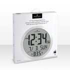 Marathon Watch - Horloge murale numérique ronde de 15 pouces - Acier inoxydable-Affichage Du Calendrier : Lecture complète des jours de la semaine, parfait pour la planification et l'organisation