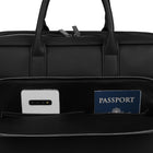 Bugatti - Maletlette de la collection Wellington pour ordinateur portable jusqu’à 15,6 po - Noir-Poignées supérieures renforcées