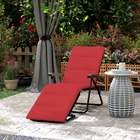 Outsunny - Chaise longue pliante avec coussin - dossier réglable - rouge vin-Dossier réglable et siège inclinable pour un confort personnalisé