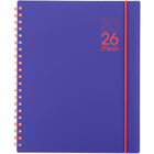 Mead - Agenda hebdomadaire/mensuel couleur pop 2026 - 11 po H x 8 1/2 po l - violet - bilingue-15 mois : octobre 2025 à décembre 2026 + 3 pages mensuelles de janvier, février et mars 2027