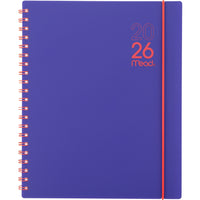 Mead - Agenda hebdomadaire/mensuel couleur pop 2026 - 11 po H x 8 1/2 po l - violet - bilingue-15 mois : octobre 2025 à décembre 2026 + 3 pages mensuelles de janvier, février et mars 2027