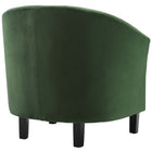 Modway - Prospect Chenal Touffé Performance Velvet Fauteuil - Émeraude-Pattes en caoutchouc noir