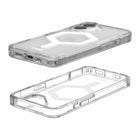 UAG - Coque Plyo robuste avec MagSafe pour iPhone 16 - Glacée/Blanche-Coins Air-Soft pour amortir les chocs