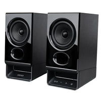 Edifier - Système de haut-parleurs pour PC R20BT avec connexion Bluetooth multipoint, carte de son intégrée et éclairage ambiant – Noir-Le câble USB fourni transmet à la fois l’alimentation et le signal audio de votre ordinateur vers l’enceinte. Il suffit de brancher le connecteur USB pour profiter de votre musique sans le moindre effort