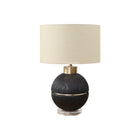Monarch Specialties - Luminaire - 26 po H Lampe De Table - Résine Brune / Dorée - Abat-Jour Beige - Contemporain - Moderne-Cette lampe de table de 26 pouces offre un raffinement contemporain avec sa base en résine texturée noire bordée d'or, ce qui en fait une pièce d'accent à la mode pour tout salon, chambre à coucher ou bureau moderne